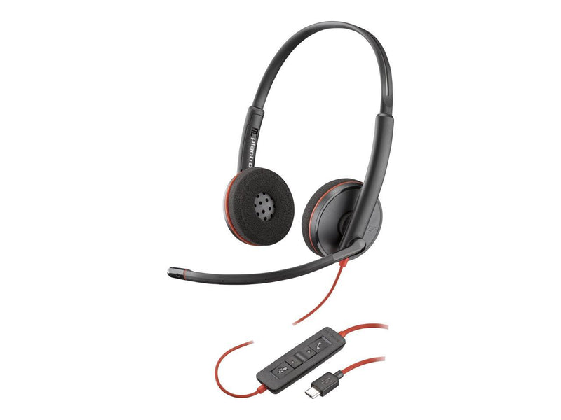 Poly Blackwire C3220 Headset - Stereo - USB Type C - Wired - 32 Ohm - 20 Hz - 20