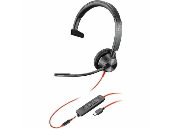 Poly Blackwire 3315 Headset - Mono - Mini-phone (3.5mm), USB Type C - Wired - 32