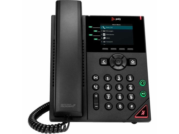 HP Poly VVX 250 4-Line IP Corded Phone and PoE-Enabled | 89B62AA#AC3