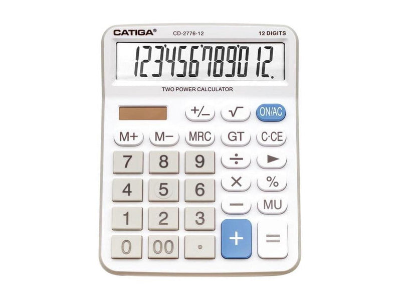 PREMIUM COMMERICAL 12 DIGITS BASIC CALCULATOR (WHITE )