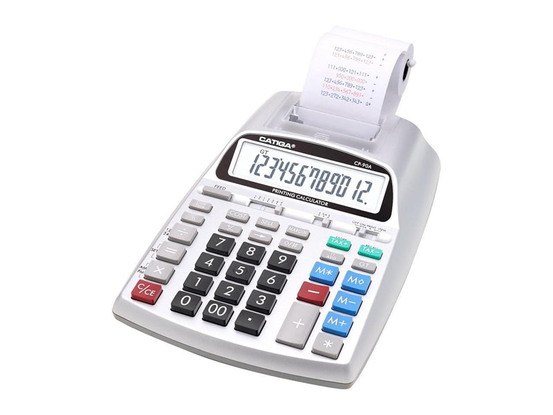 Adesso CP-90AS 12 Digits Printing Calculator Silver CP90AS