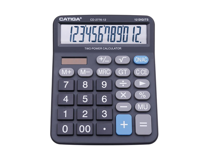 PREMIUM COMMERICAL 12 DIGITS BASIC CALCULATOR (BLACK)