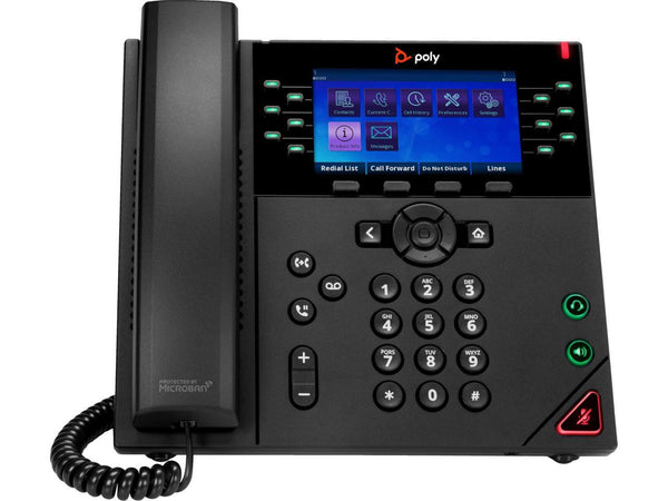 HP Poly OBi VVX 450 IP Phone and PoE-enabled, Corded Black VoIP Wall Mountable