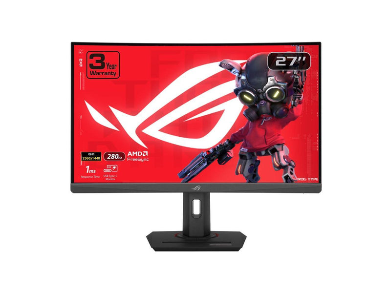 ASUS ROG Strix 27” 1440P USB-C Curved HDR Gaming Monitor (XG27WCMS) - QHD,