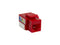 4XEM Cat6 110 Style Punch Down Keystone Jack 90 Degree - Red