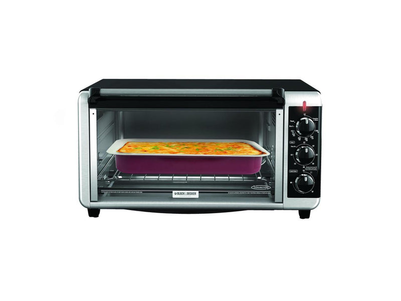 Black & Decker Extra-Wide 8-Slice Toaster Oven, Black TO3250XS
