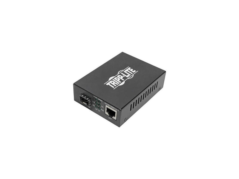 Tripp Lite Gigabit SFP Fiber to Ethernet Media Converter, POE+ - 10/100/1000