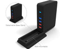 SABRENT 7 Port USB 3.0 HUB + 2 Charging Ports with 12V/4A Power Adapter [Black]