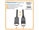 Tripp Lite P582-006-V2-ACT 6 ft. Black Connector A	DISPLAYPORT (MALE)
Connector