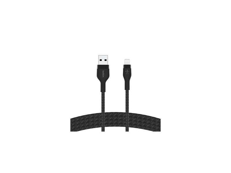 BELKIN CAA010BT1MBK Black BOOST CHARGE PRO Flex USB-A Cable with Lightning