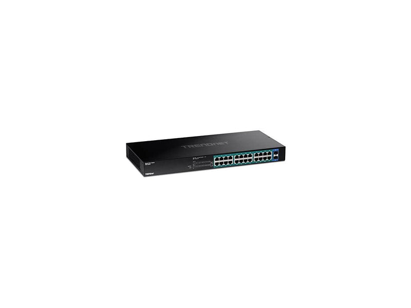 TRENDnet 26-Port Gigabit PoE+ Switch, 24 x 30W PoE+ Ports, 2 Gigabit SFP Slots,