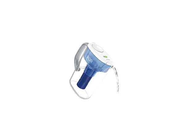 PUR Ultimate Filtration Water Filter Pitcher, 7 Cup, Clear/Blue