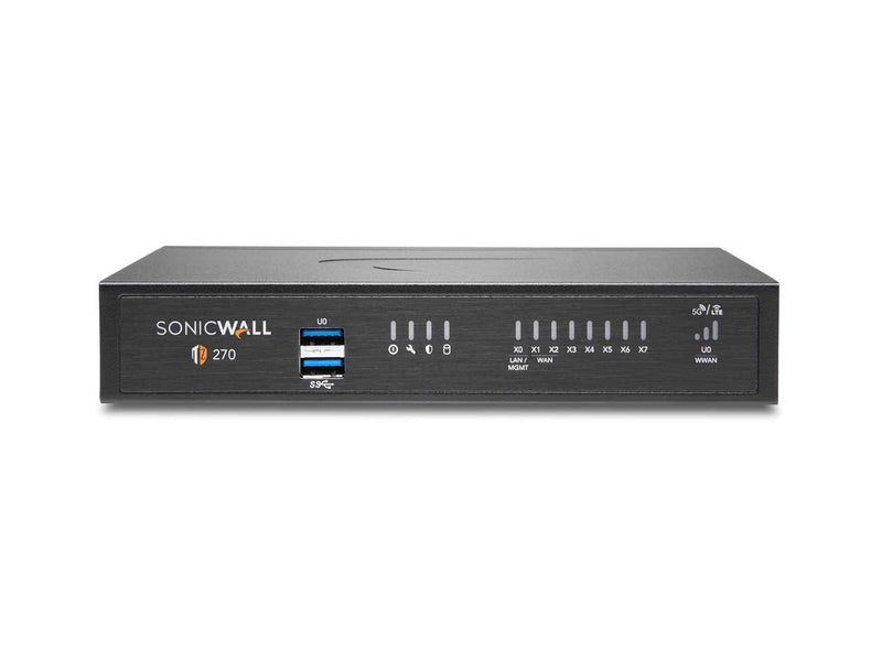 SonicWall TZ270 Firewall (Gen 7) w/ Secure Upgrade Plus (3-Year Advanced