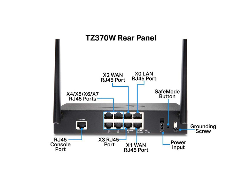 SonicWall TZ370W Network Security/Firewall Appliance 02SSC6833