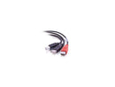 Cables To Go 28108 Black USB 2.0 One B Male to Two A Male Y-Cable