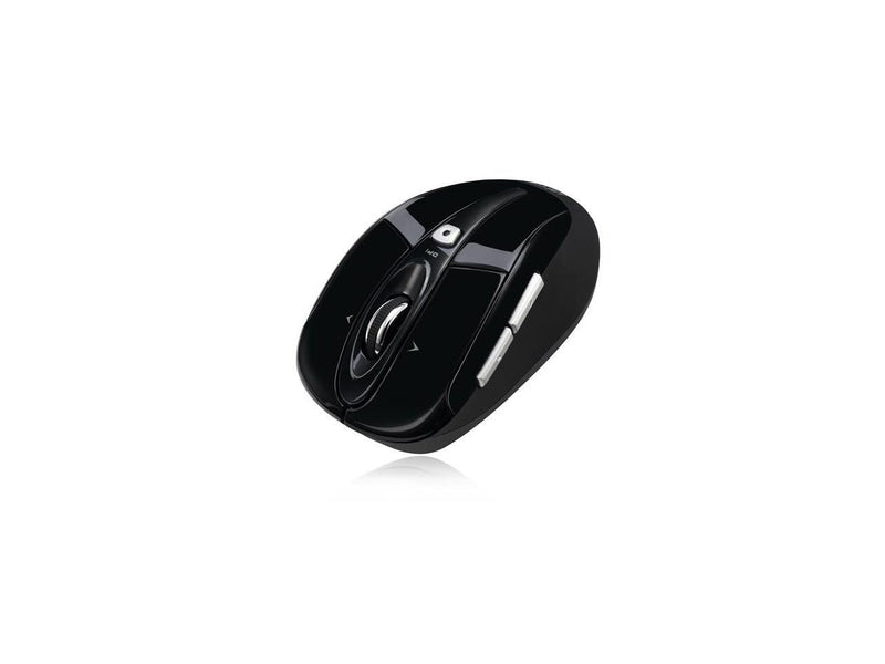 2.4 GHz Wireless Programmable Nano Mouse Black 6 Buttons Tilt Wheel USB RF