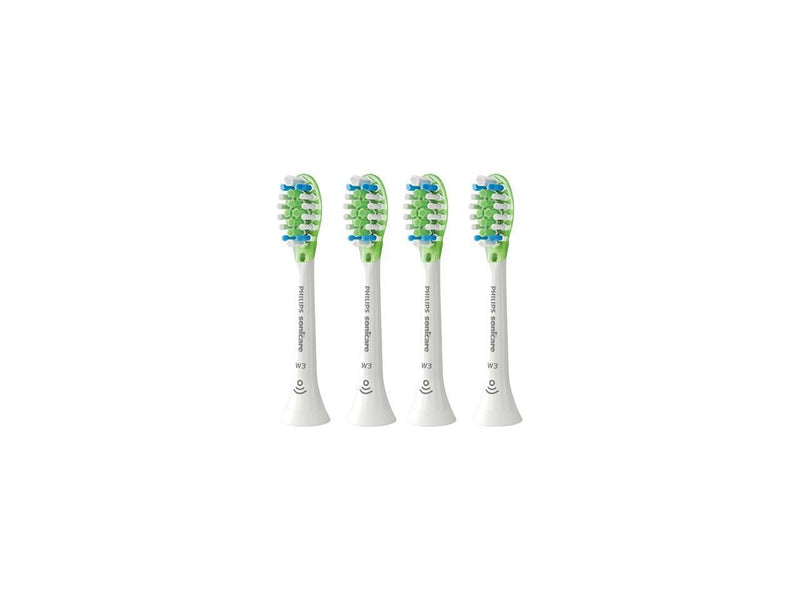 Sonicare HX9064/65 W3 Premium Sonic Brush Heads, White (4 Pack)
