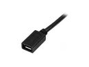 StarTech.com 0.5m 20in Micro-USB Extension Cable - M/F - Micro USB Male to Micro