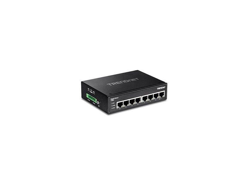 TRENDnet 8-Port Hardened Industrial Gigabit DIN-Rail Switch, 16 Gbps Switching