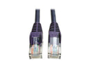 TRIPP LITE N001-005-PU 5 ft. Cat 5/5E Purple Cat5e 350MHz Snagless Molded Patch