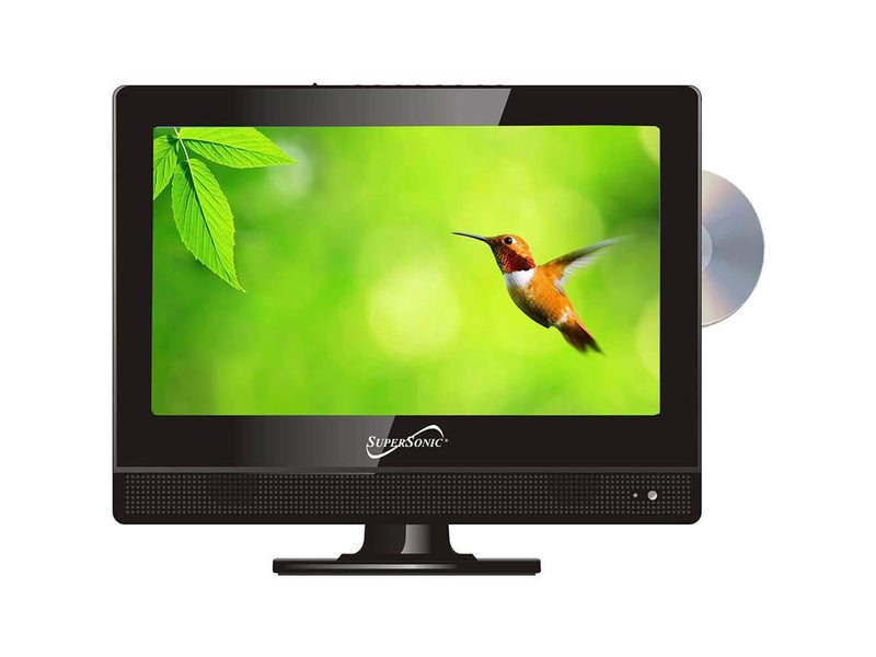 SUPERSONIC SC-1312 13" Black LED HDTV with Built-in DVD Player