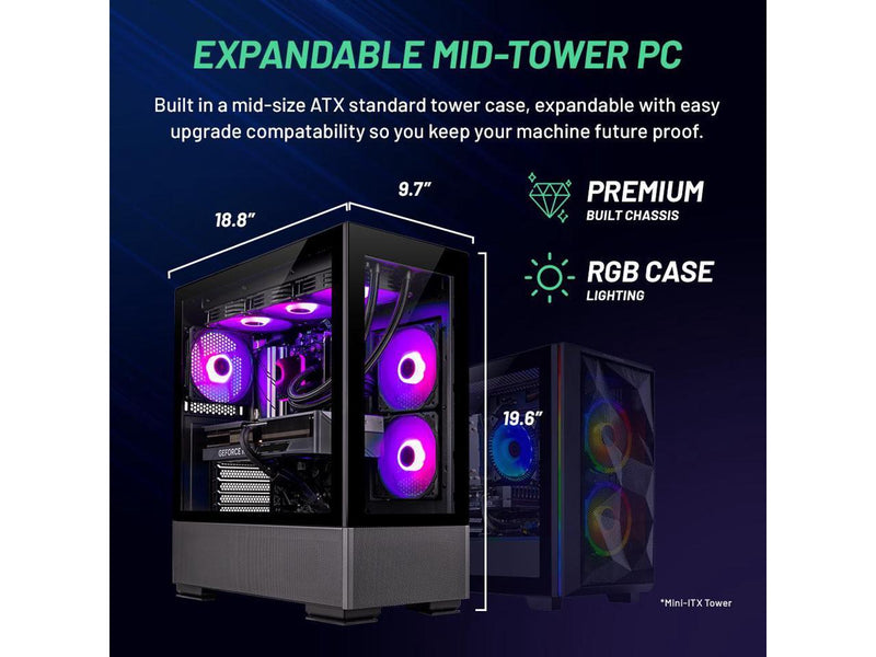 Skytech Azure Gaming PC Desktop  INTEL Core i9 13900K 3.0 GHz, NVIDIA RTX 4090,