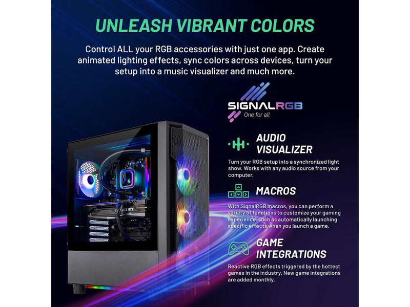Skytech Shadow Gaming PC, Intel i7 13700F 2.1 GHz, RTX 4060 Ti, 1TB NVME, 32GB