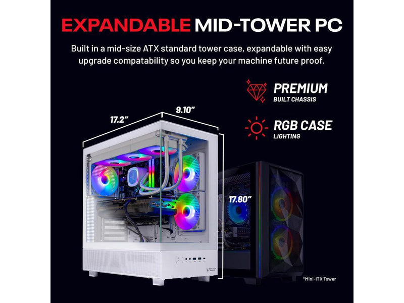 Skytech Azure Gaming PC Desktop, Ryzen 7 9700X 3.8 GHz (5.5GHz Turbo Boost),
