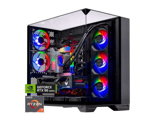 Skytech O11 Vision Gaming PC Desktop, Ryzen 7 7800X3D 4.2 GHz (5GHz Turbo),