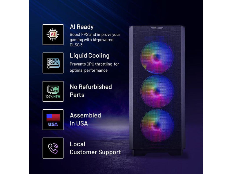 Skytech Eclipse Lite Gaming PC Desktop, Ryzen 7 9700X 3.8 GHz (5.5GHz Turbo),