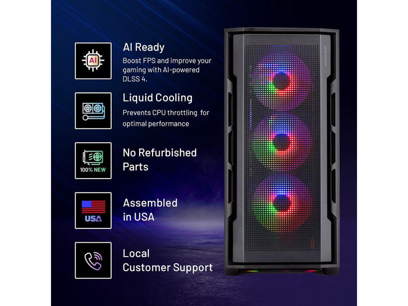 Skytech Rampage Gaming PC Desktop, Intel i7 14700F 2.1 GHz (5.3GHz Turbo),