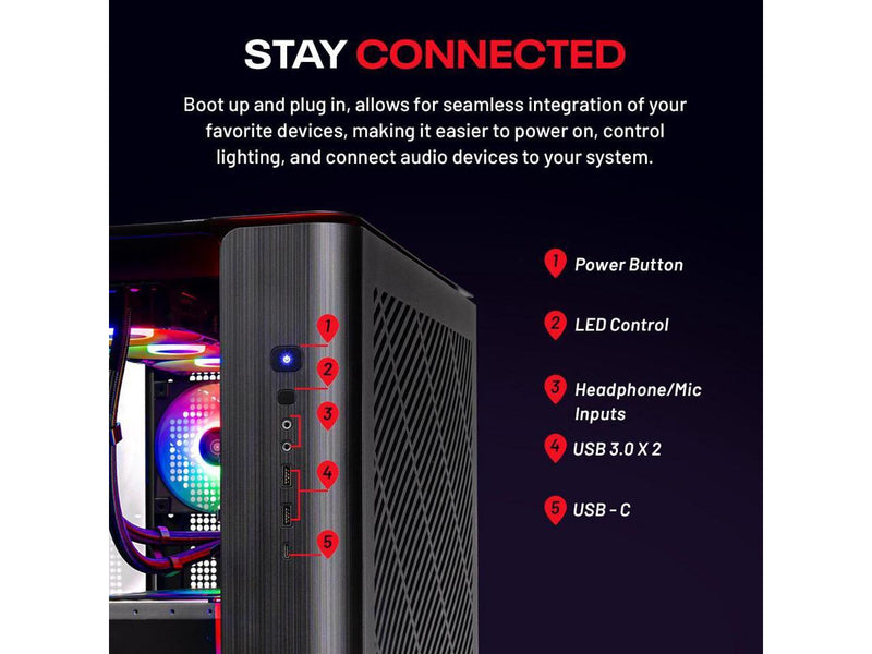 Skytech King 95 Gaming PC Desktop, Ryzen 7 9800X3D 4.7 GHz (5.2 GHz Turbo),