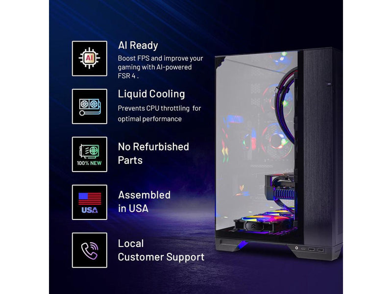 Skytech O11 Vision Gaming PC Desktop, Ryzen 9 9900X3D 4.4 GHz (5.5GHz Turbo