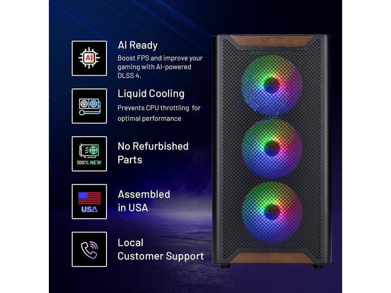 Skytech Chronos Gaming PC Desktop, Ryzen 9 9900X3D 4.4 GHz (5.5GHz Turbo Boost),