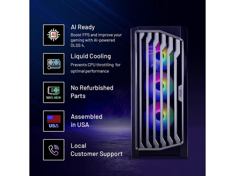 Skytech Legacy Gaming PC Desktop, Ryzen 9 9900X3D 4.4 GHz (5.5GHz Turbo), X870