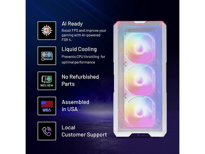 Skytech Eclipse Gaming PC Desktop, Ryzen 7 9800X3D 4.7 GHz (5.2 GHz Turbo