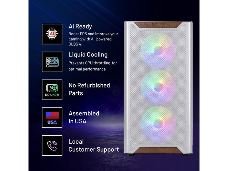 Skytech Chronos Gaming PC Desktop, Ryzen 9 9950X3D 4.3 GHz (5.7GHz Turbo),