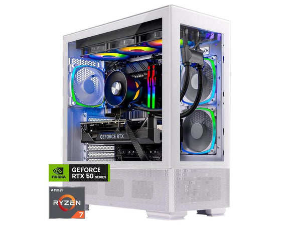 Skytech Azure Gaming PC Desktop, Ryzen 7 7800X3D 4.2 GHz (5GHz Turbo), NVIDIA