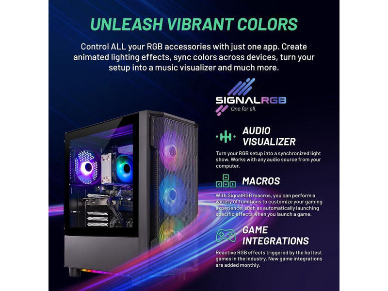 Skytech Shadow Gaming PC Desktop, Intel i5 14400F 2.5 GHz (4.7GHz Turbo), NVIDIA