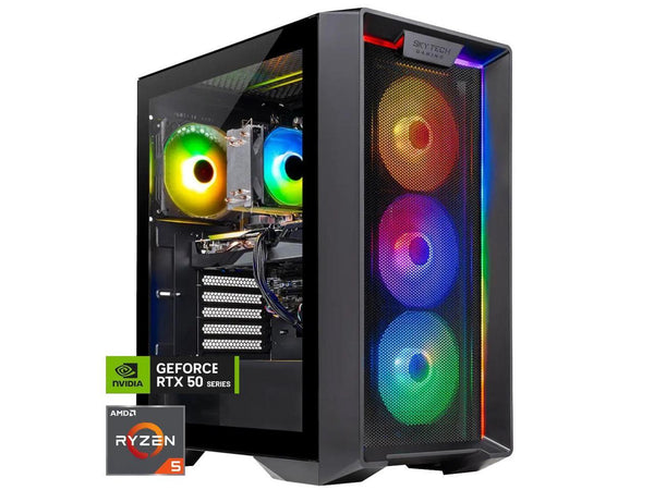 Skytech Nebula Gaming PC Desktop, Ryzen 5 7600 3.8 GHz (5.1GHz Turbo), NVIDIA