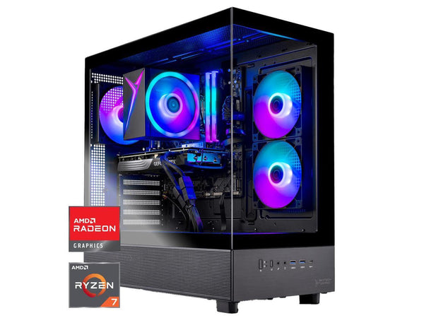 Skytech Gaming Azure 3 Desktop PC, Ryzen 7 7700 3.8 GHz (5.3GHz Turbo), AMD RX