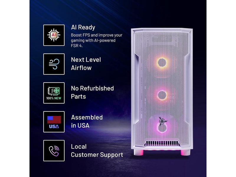 Skytech Archangel Gaming PC Desktop, Ryzen 7 9700X 3.8 GHz (5.5GHz Turbo), AMD