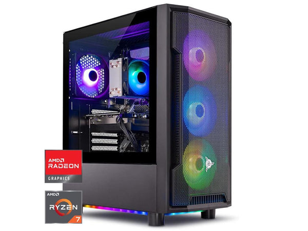 Skytech Shadow Gaming PC Desktop, Ryzen 7 9700X 3.8 GHz (5.5GHz Turbo), AMD RX