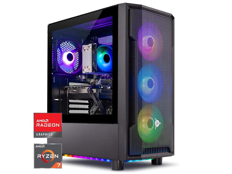 Skytech Shadow Gaming PC Desktop, Ryzen 7 9700X 3.8 GHz (5.5GHz Turbo), AMD RX