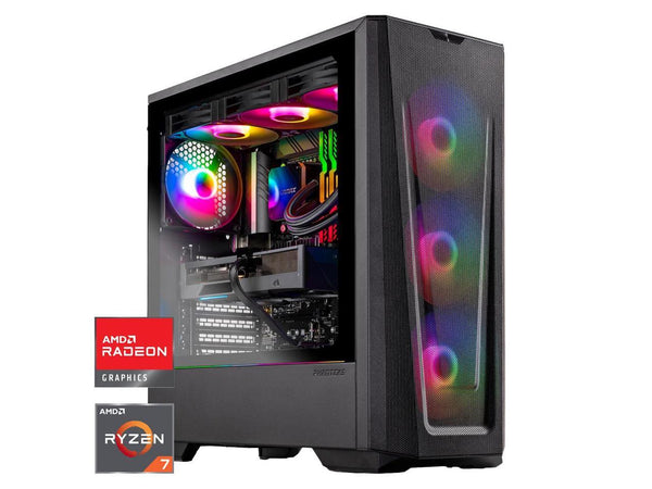 Skytech Gaming Eclipse Lite Desktop PC, Ryzen 7 7800X3D 4.2 GHz (5GHz), AMD RX