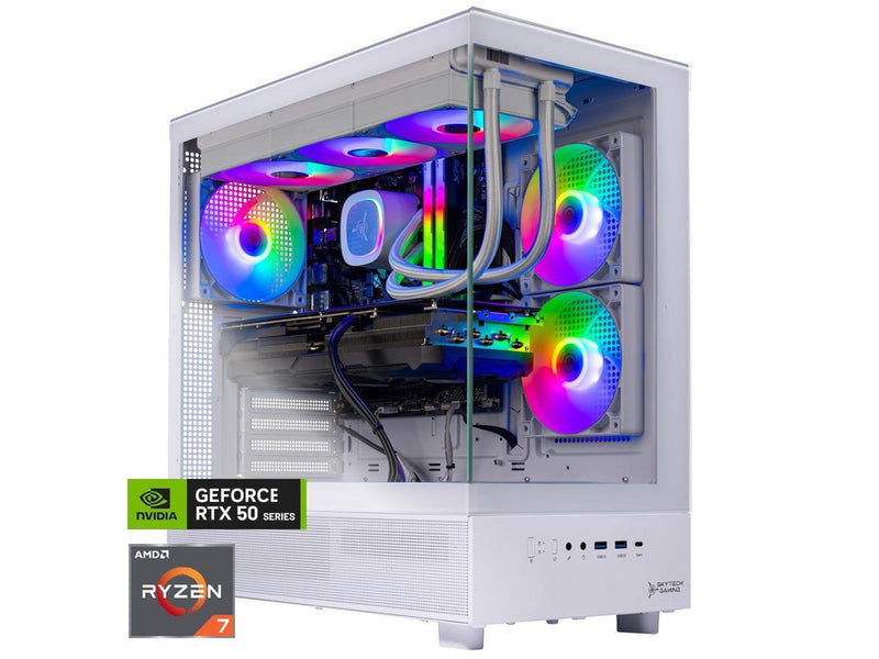 Skytech Gaming Azure 3 Gaming PC, AMD Ryzen 7 9800X3D 4.7GHz, NVIDIA RTX 5080