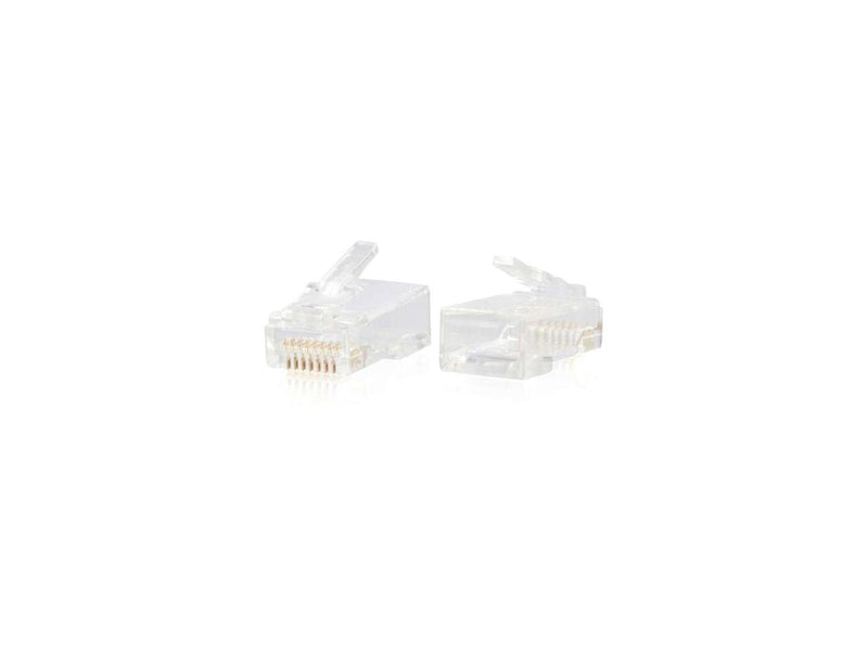 C2G RJ45 Cat6 Modular Plug for Round Solid/Stranded Cable - 50pk - 50 Pack - 1 x