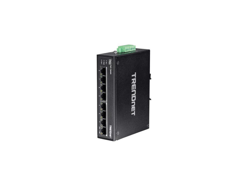 TRENDnet 8-Port Hardened Industrial Gigabit PoE+ DIN-Rail Switch Limited