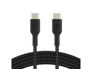 Belkin CAB004bt1MBK 3.3 ft. Black Boost Charge Braided USB-C to USB-C Cable