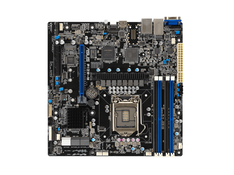 Intel® Xeon® E-2300 LGA 1200 Micro-ATX server motherboard with four DIMM and one